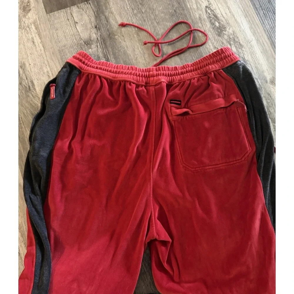 Fubu Platinum Plus Suede Track Pants Fat Albert Red Xxl
